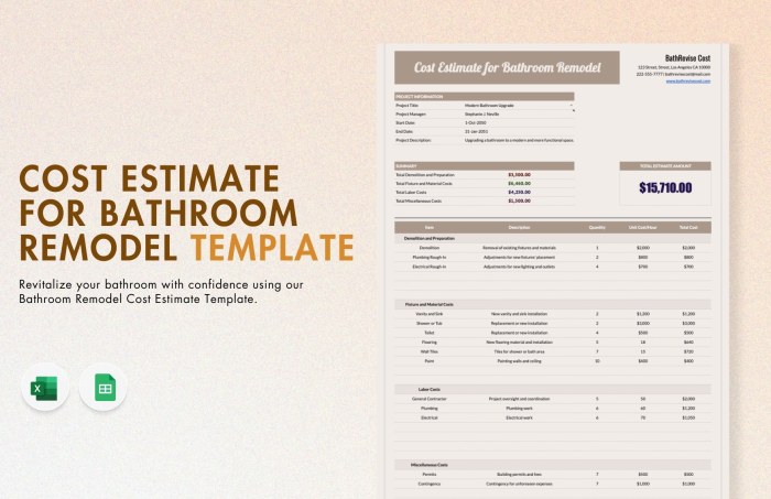 Interior Cost Estimate Template in Excel, Google Sheets - Download ...